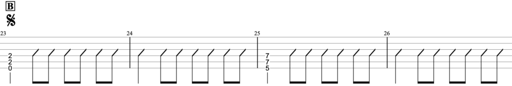 炎/B-DASHギターTAB譜・コード