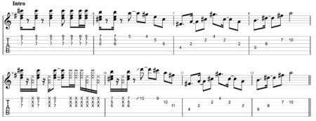 疾走イントロギターTAB譜/LAST ALLIANCE