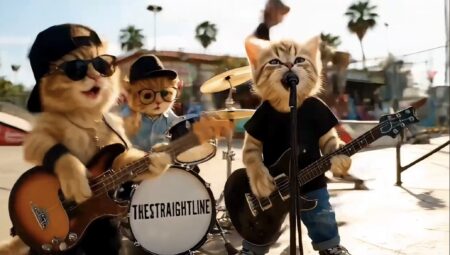 Vidu 生成AIでミュージックビデオを作成する方法とコツ。西海岸ポップパンクMV：猫バンド