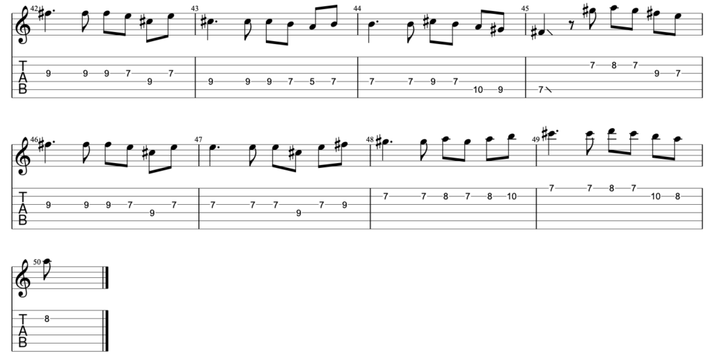 ワタリドリ　ギターTAB譜