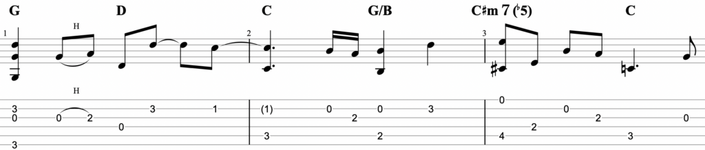 あなたがいることでギターTAB譜コード