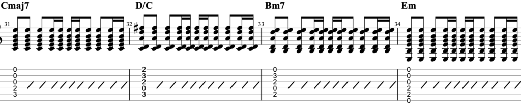 あなたがいることでギターTAB譜コード