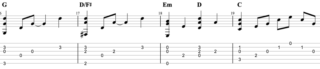あなたがいることでギターTAB譜コード