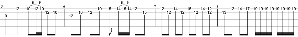 少女自傷癖ギターTAB譜