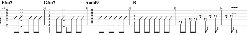 麻痺 yamaギターTAB譜