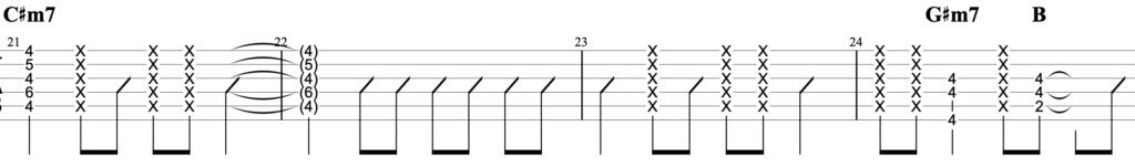 麻痺 yamaギターTAB譜