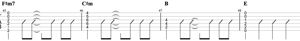 麻痺 yamaギターTAB譜