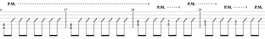 ペガサス幻想ギターTAB譜【聖闘士星矢】イントロ〜ギターソロ〜エンディング