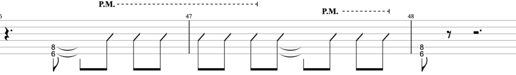 ペガサス幻想ギターTAB譜【聖闘士星矢】イントロ〜ギターソロ〜エンディング