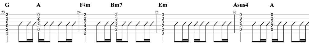 ふたり SixTONES ギター TAB譜 コード 歌詞