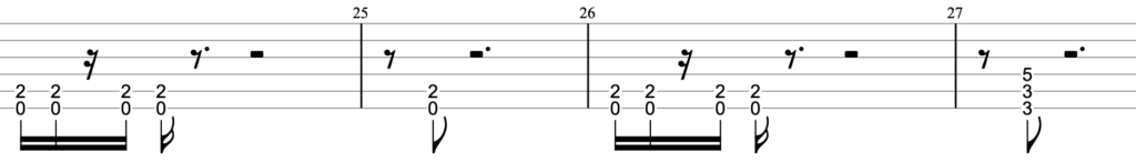 時空の迷い人ギターTAB譜