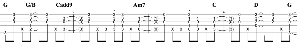 Extreme - More Than WordsギターTAB譜【イントロ】